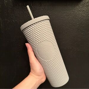 Starbucks 2021 Indonesia Matte Gray Textured Tumbler with Straw